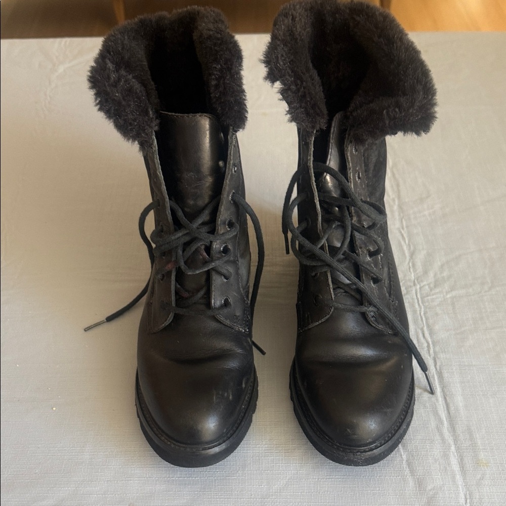 Rockport Black Women's Faux Fur-Lined Winter Boots